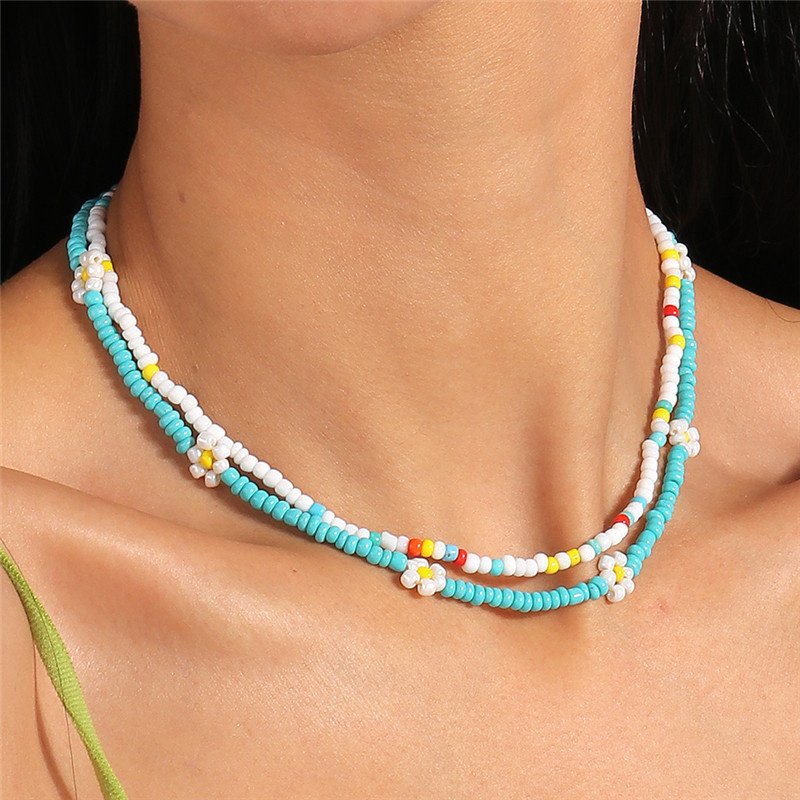 Kids Ethnic Fashion - Aihua-Collier de fleurs de perles de
