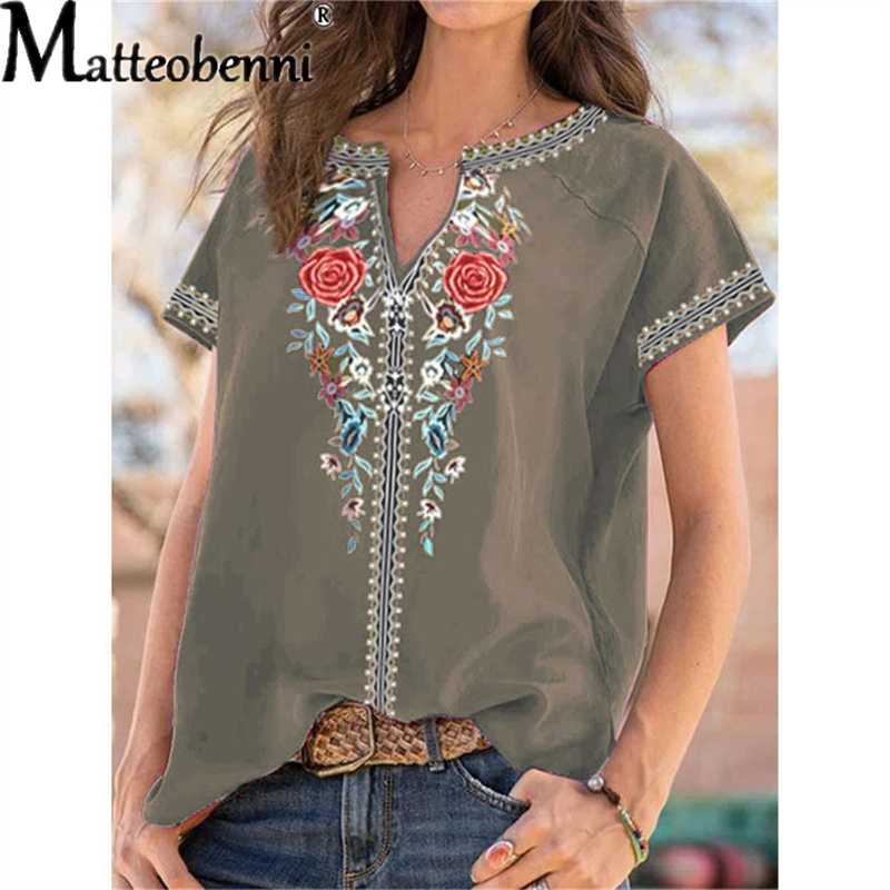 Urban Ethnic Fashion - T-Shirt à manches courtes pour femmes,
