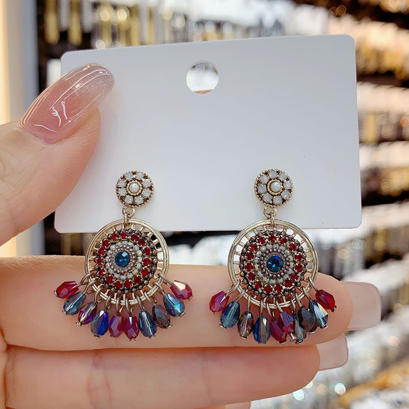 Ethnic Wear Fashion Designer - Boucles d'oreilles vintage bohèmes à pampilles