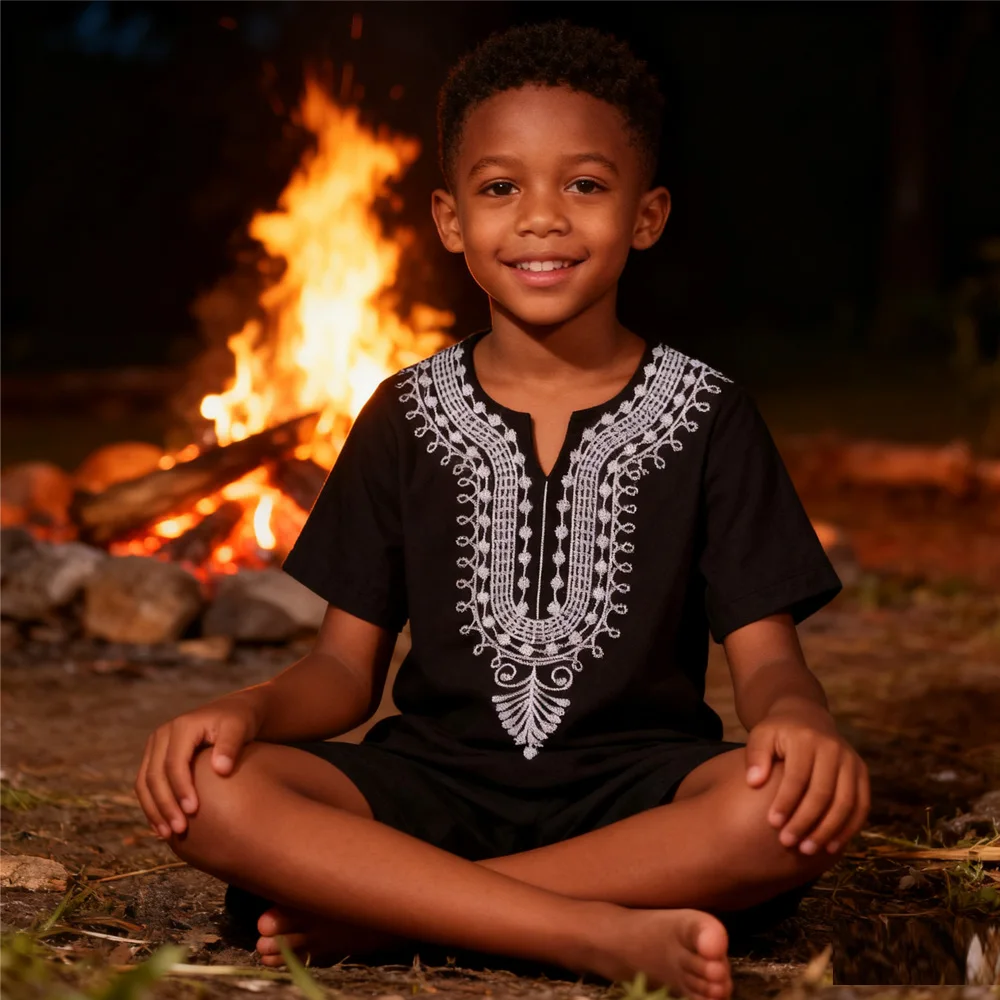 Kids Ethnic Fashion - T-shirts ethniques vintage pour garçons de