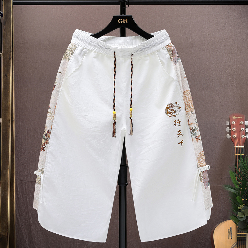 Urban Ethnic Fashion - Shorts décontractés en soie glacée pour