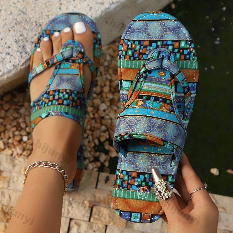 New Ethnic Fashion - Sandales pour femmes de grande taille