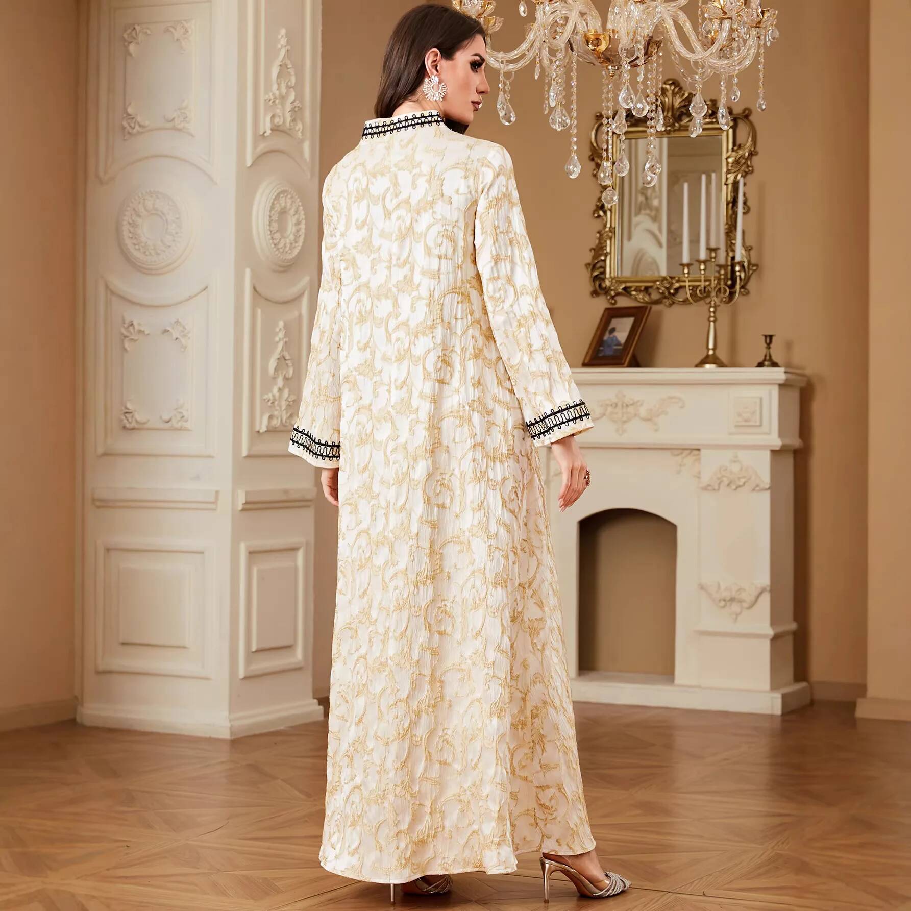Robe brodée col en V pour le q - Urban Ethnic Fashion avis et prix