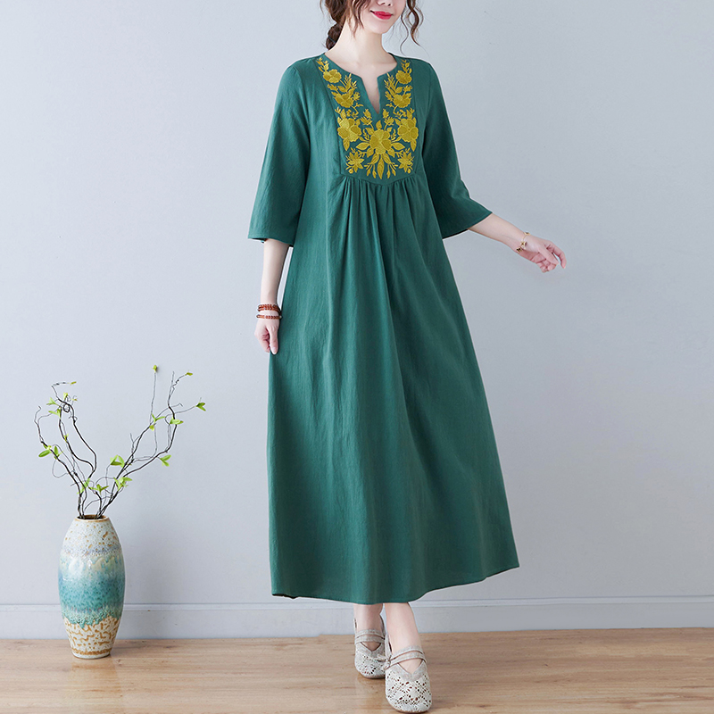 Nouvelle robe longue en coton  - New Ethnic Fashion avis et prix