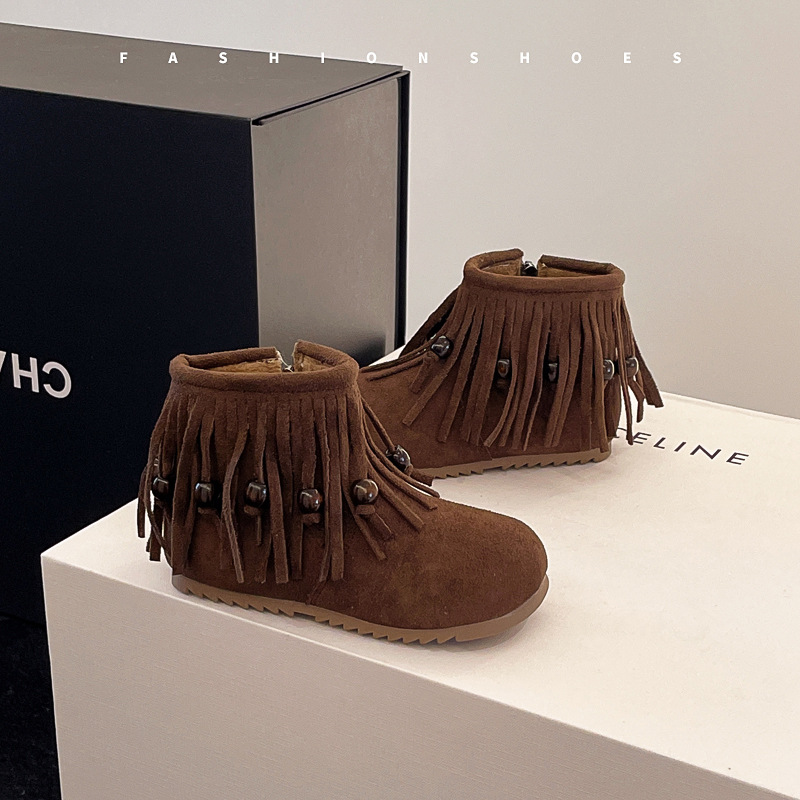 Mode rétro fille gland bottine - Kids Ethnic Fashion avis et prix