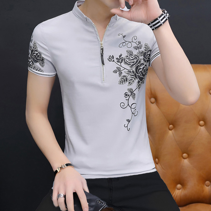 T-shirt imprimé à col montant  - Urban Ethnic Fashion avis et prix