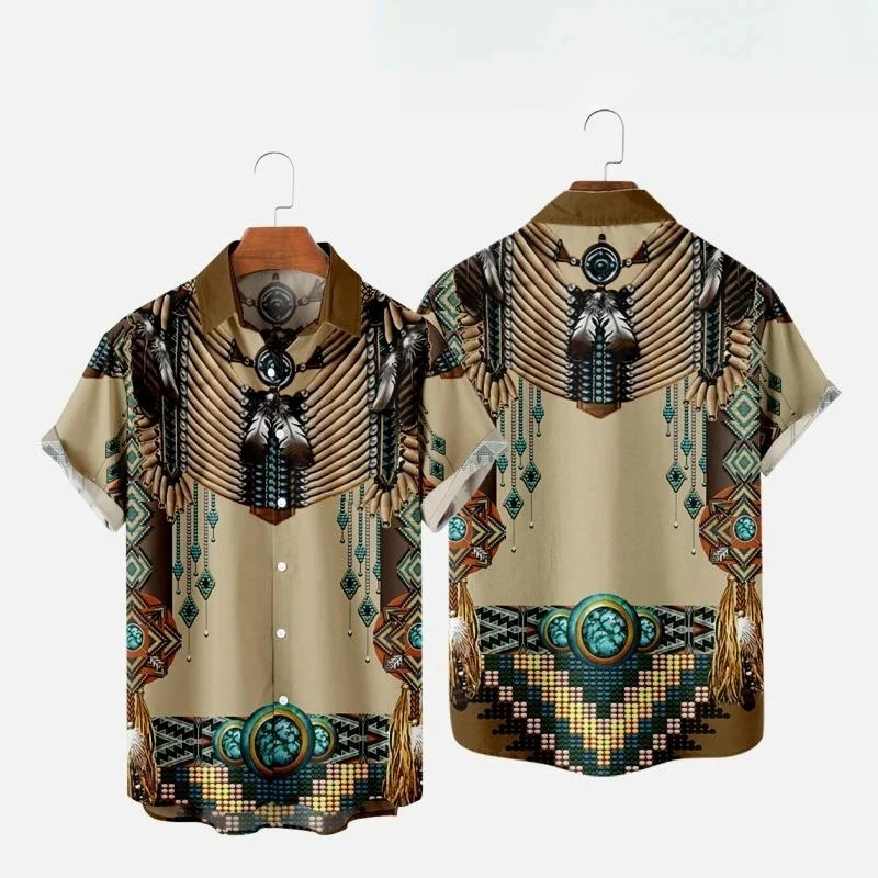 Chemises de plage imprimées 3D - Fashion Ethnic Indian Clothing avis et prix
