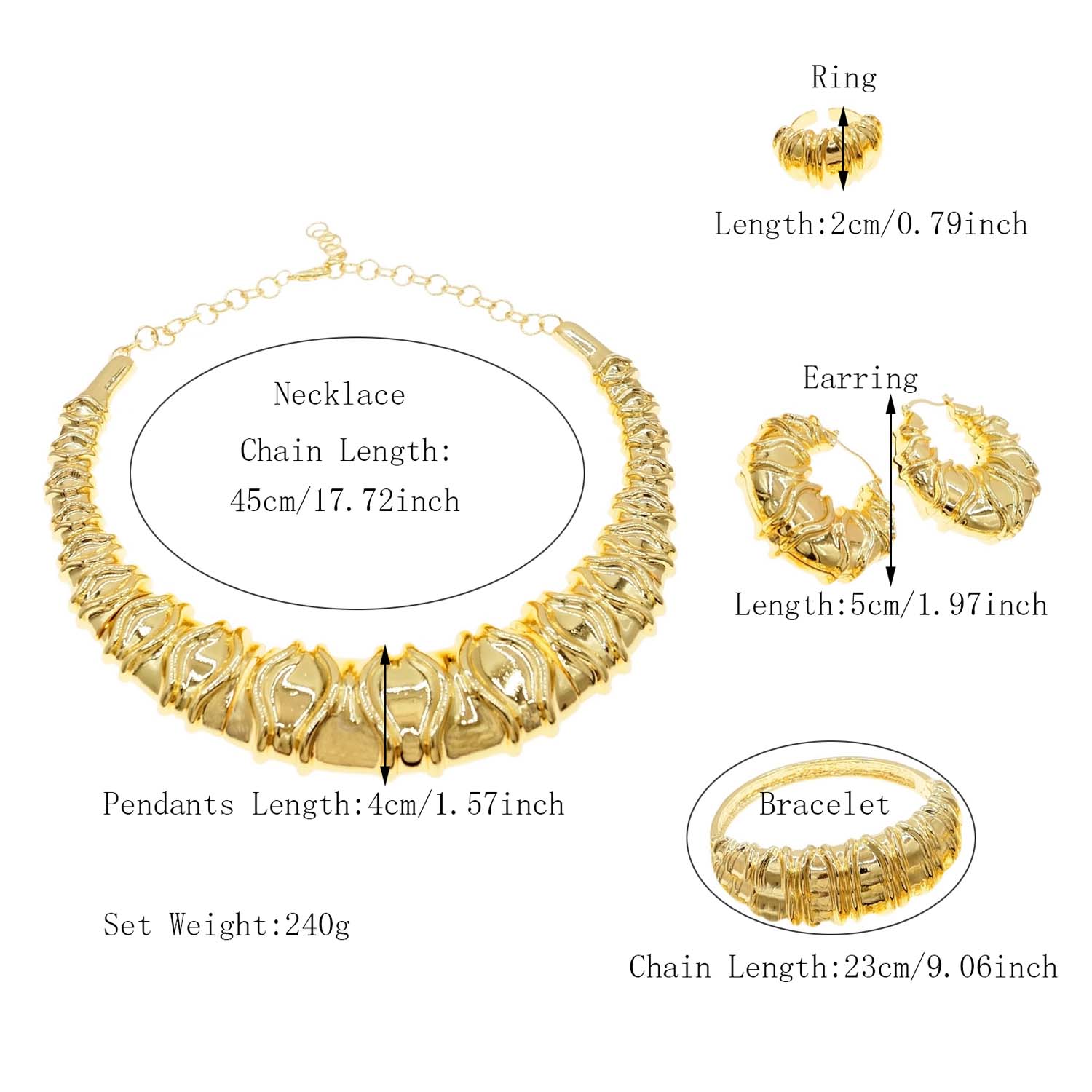 Ensemble de bijoux plaqué or p - Latest Ethnic Fashion For Women avis et prix